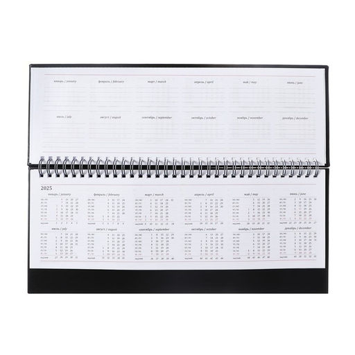 Планинг недатированный 100 х 300 мм, 56 листов, на гребне, обложка из искусственной кожи, чёрный - Calligrata фото 5