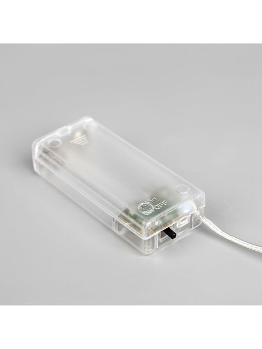 Гирлянда Нить 2 м, роса с насадками Звезда, IP20, серебристая нить, 20 LED, свечение белое, 2 режима, ААх2 - Luazon lighting фото 7