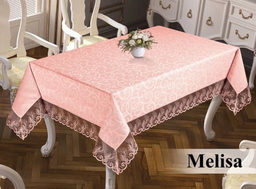 Скатерть EFOR MELISA 160*300 прямоугольная пудровый  фото 2