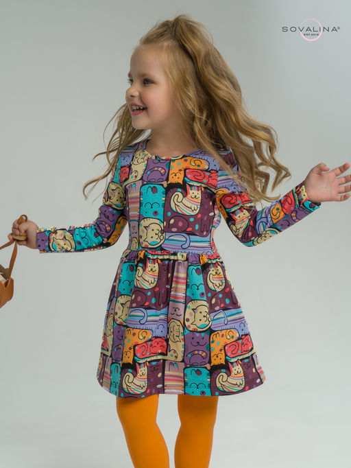 Платье Эля коты в горошек - Sovalina фото 19