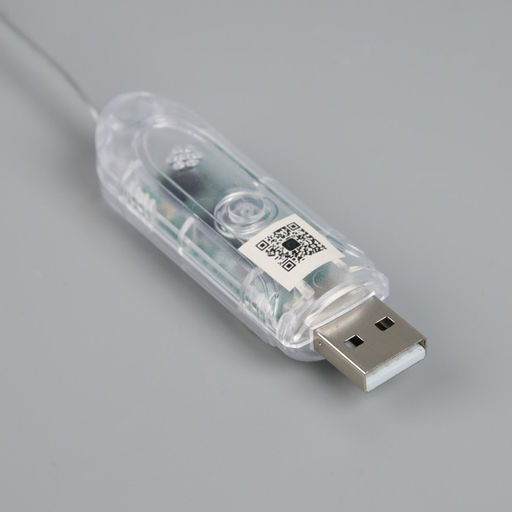 Умная гирлянда Нить 5 м роса с насадками Сердечки, IP20, серебристая нить, 50 LED, пульт ДУ, приложение, свечение RGB, USB - Luazon lighting фото 10