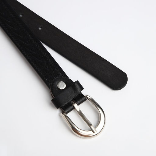 Ремень детский, ширина 2,1 см, винт, пряжка метал, цвет чёрный - Simaland фото 2