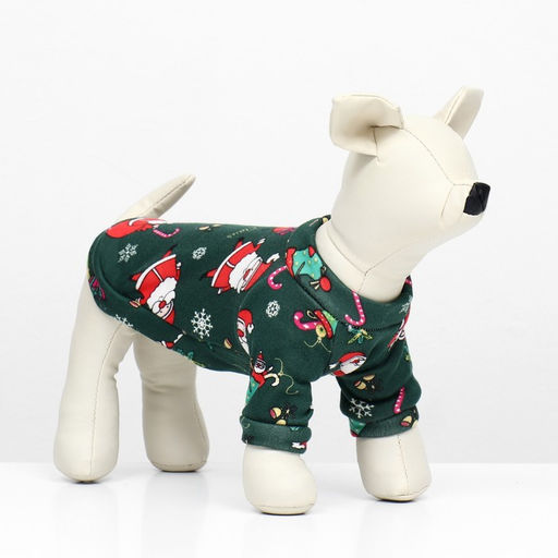 Кофта новогодняя для животных Подарки, размер XS, зелёный (ДС 20, ОШ 22, ОГ 30 см) - Simaland фото 2