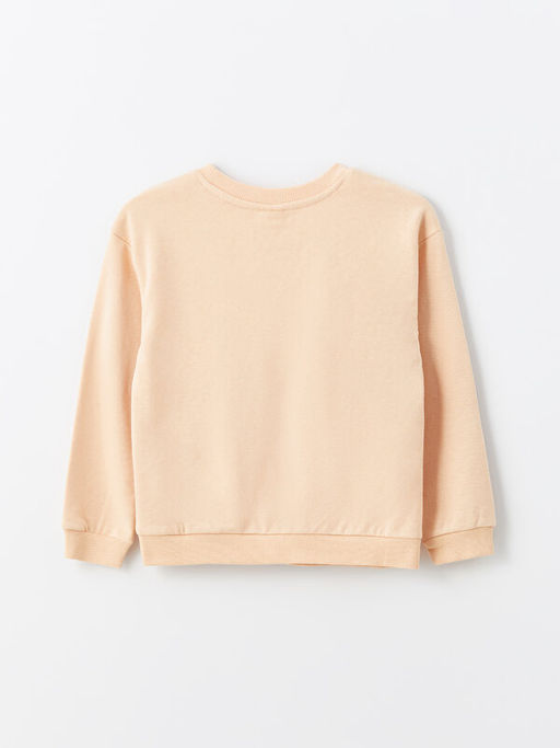 Bisiklet Yaka Bask?l? Uzun Kollu K?z ?ocuk Sweatshirt - Waikiki фото 2