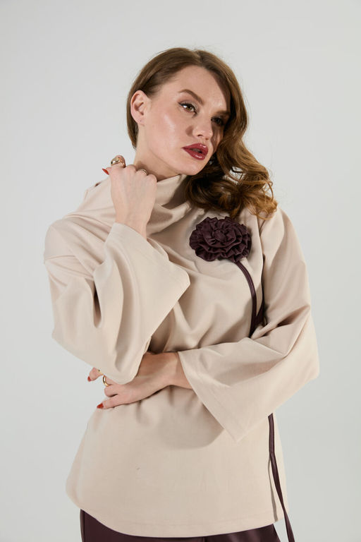 Костюм NIKVA н922-9 капучино и бордо  фото 7