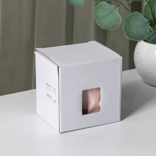 Кружка с ложкой «Стильный мишка», 320 мл, керамика, розовая