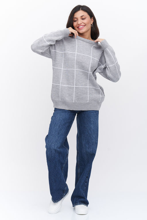 Джемпер В 2008/серо-белый - Злата Стиль фото 6