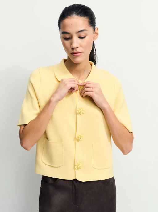 Кардиган из вискозы с декоративными пуговицами / Zarina