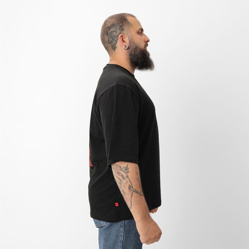 Футболка мужская MIST «Русский стиль», черный, р. 48