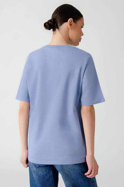 Арт. 3-1146 Футболка женская 42-50 (5 шт) Цвет:сиреневый - Калинка фото 4