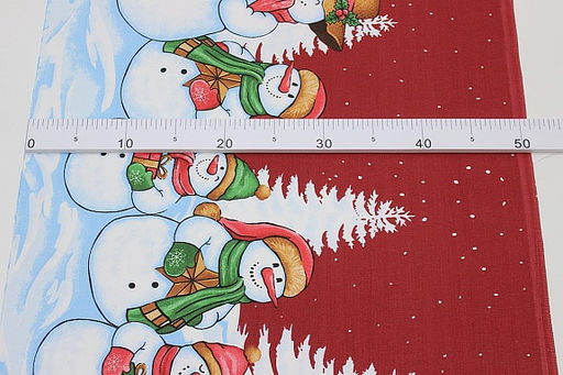 Дорожка Снеговики-озорники, ш.0.5м, хлопок-100%, 228гр/м.кв - Купава фото 3