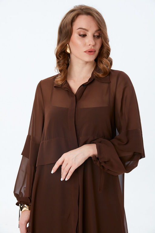 Платье NIKVA н943-3-Р шоколад  фото 2