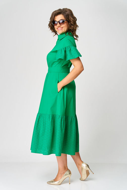 Платье EVA GRANT 7325Л изумруд