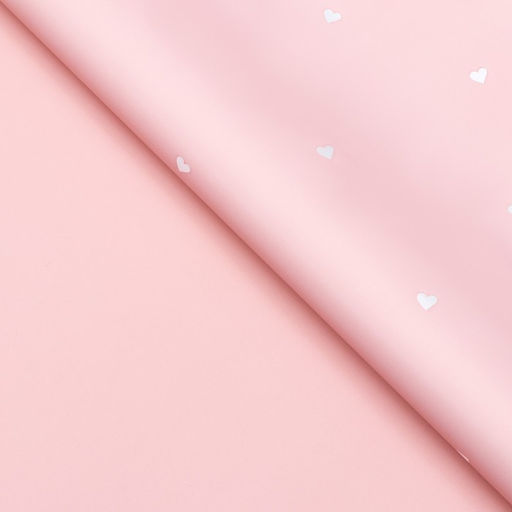 Пленка для цветов, 57 см ? 10 м, Сердечки, нежно-персиковая, 65 мкм - UPAK LAND фото 3