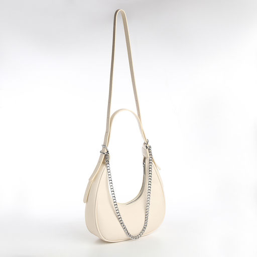 Сумка женская хобо на молнии, цвет молочный - Textura фото 8