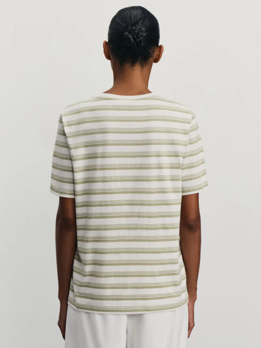Футболка в полоску из хлопка / Zarina  фото 5