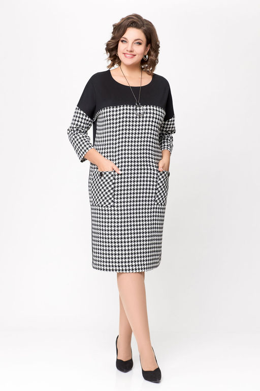 Блуза Swallow 803.2 черный+серебряный узор фото 990