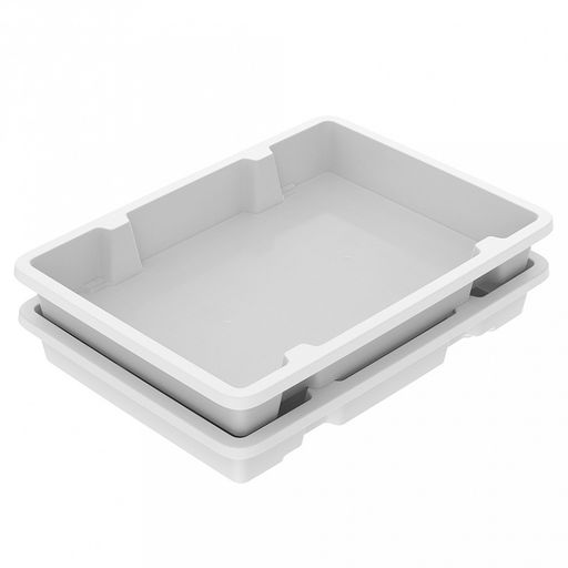 Лоток для заморозки "Айс-1" 27,5х37,5х6см, набор 2 штуки, полипропилен, белый (Россия)
