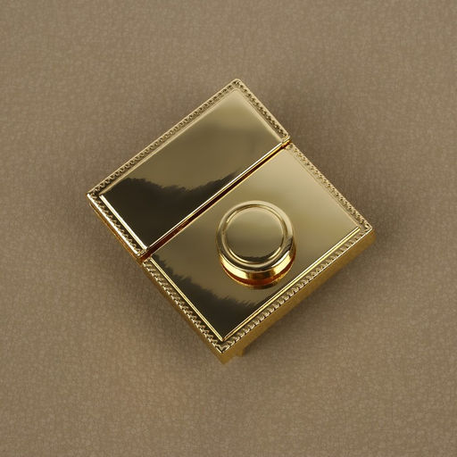 Цена за 2 шт. Застёжка для сумки, 4,3 4,7 см, цвет золотой - Арт узор фото 2