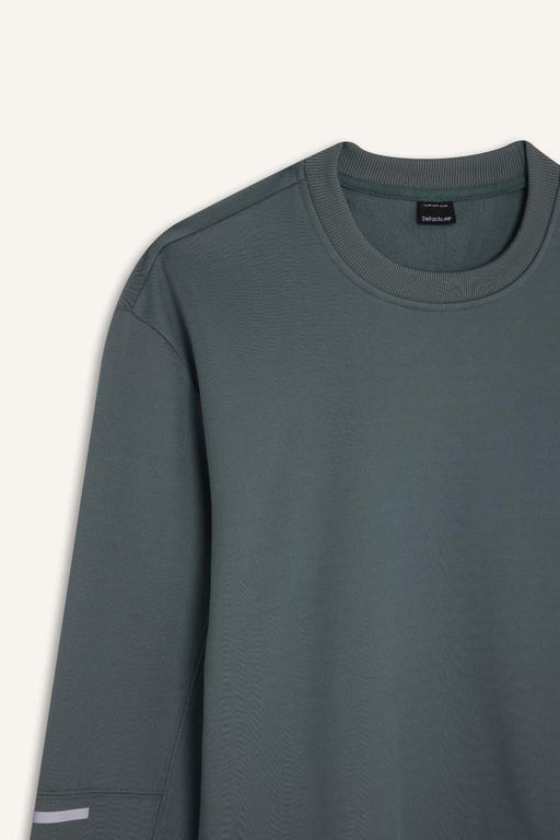 DeFactoFit Стандартный крой, базовый спортивный свитшот с круглым вырезом  фото 2