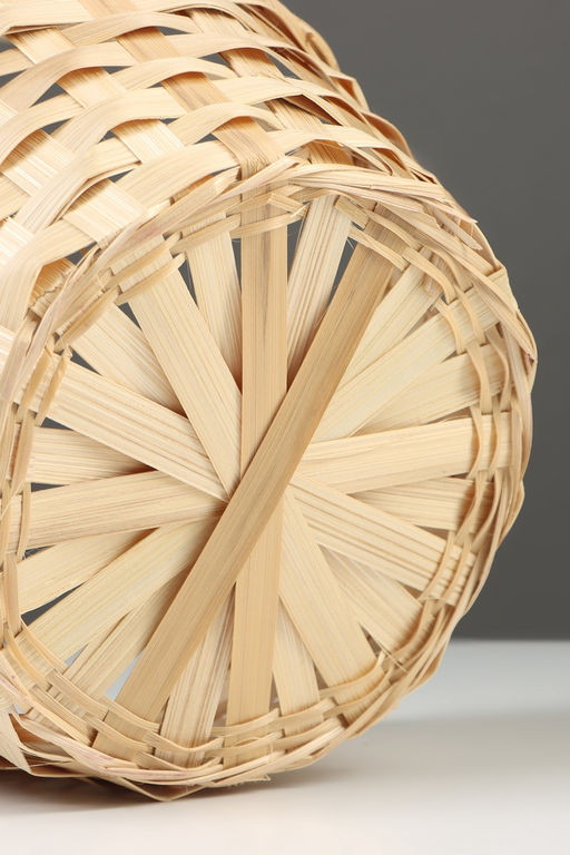 Корзина плетёная, 20×20×9 см, ручка h=25 см, бамбук, цвет натуральный, Greengo