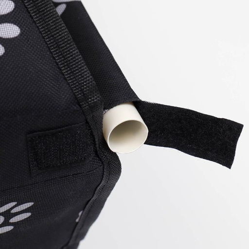 Автокресло для животных 40*30*25 см, чёрное с белыми лапками - Пижон фото 11