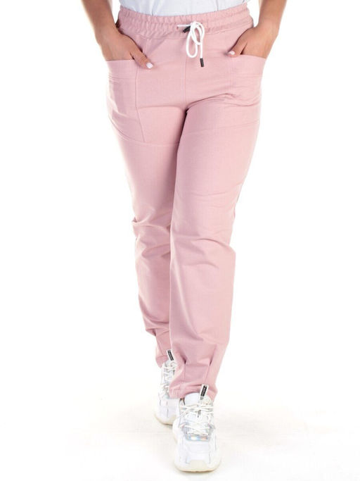 QB-83 PINK Брюки спортивные женские (95% хлопок, 5% стрейч) P&S