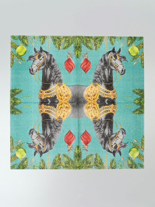 Цена за 3 шт. Салфетки бумажные двухслойные «С Новым Годом. Лошадь», 33×33 см, набор 20 штук