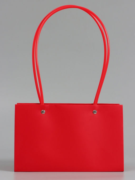 Цена за 10 шт. Сумка для цветов влагостойкая, красная, 22x10.5x13.5 см