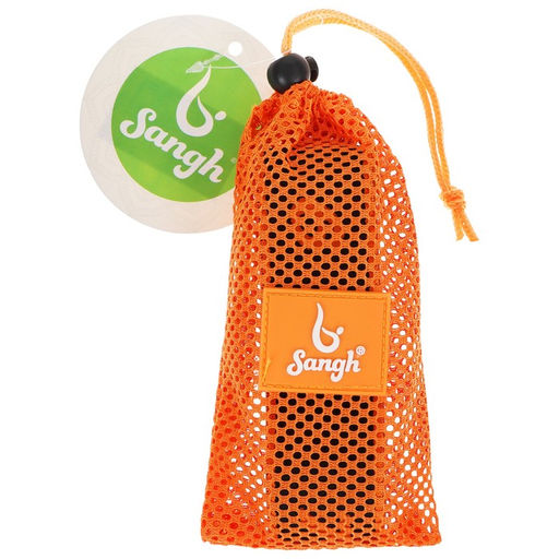 Эспандер-лента Sangh, эластичная, с захватами, 90х4 см, цвет оранжевый  фото 5