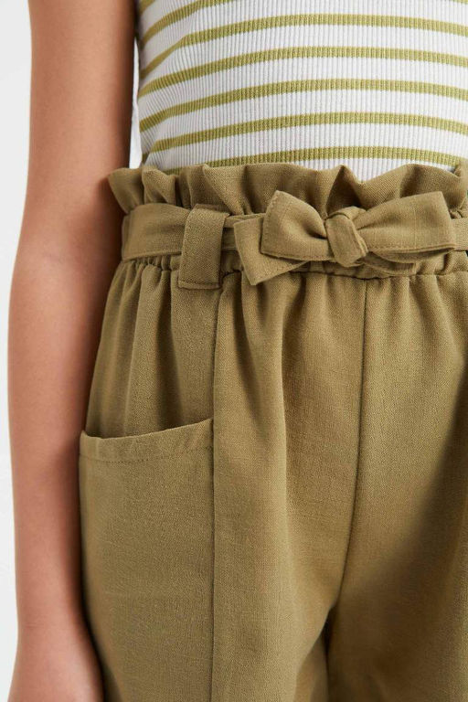 Шорты в бумажном пакете для девочек - Defacto фото 7