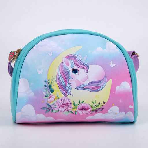 Сумка детская Единорог на луне, искусственная кожа, с брелком, 18х15х2 см - NAZAMOK KIDS фото 4