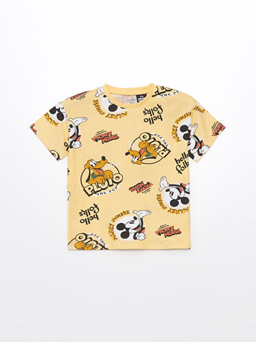 Bisiklet Yaka Mickey Mouse Bask?l? Erkek Bebek 3l? Tak?m - Waikiki фото 2
