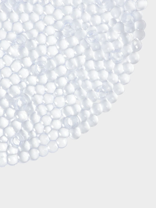 Коврик для ванны на присосках Доляна «Хрусталь», 66×36 см, прозрачный