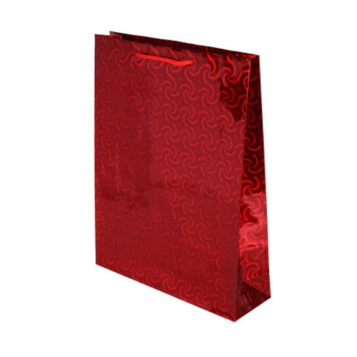 Цена за 12 шт. Пакет подарочный 26х34х8 голография / GW-113 /уп 12/720/плотность бумаги 128г/м2 - Галеонтрейд фото 4