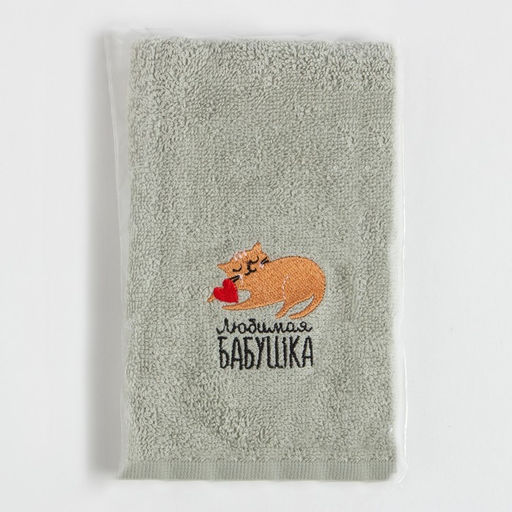 Полотенце махровое Этель Любимая бабушка 35х50 см, 100% хлопок, 350 г/м2  фото 5