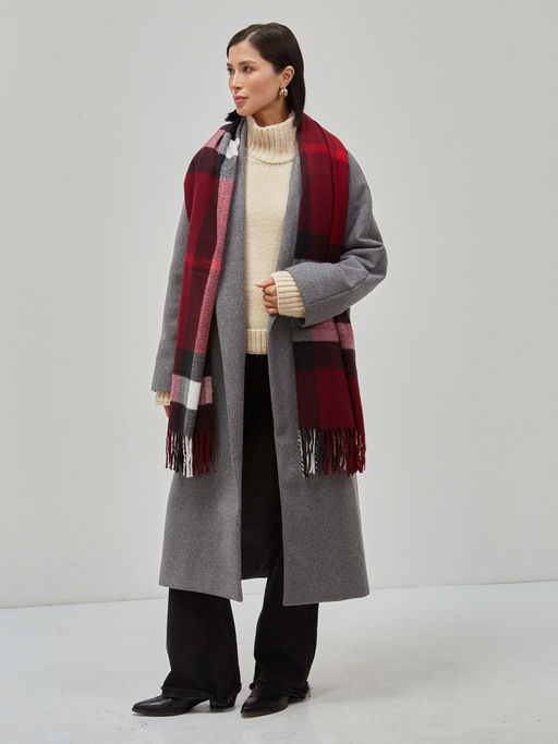 В составе шерсть и кашемир! теплый двусторонний палантин - Tantino фото 3