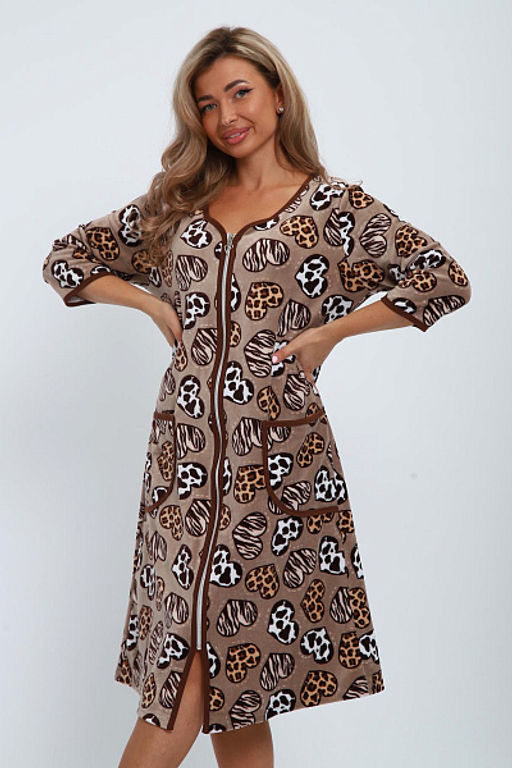 Халат велюровый на молнии (941-6) - Плиона фото 103