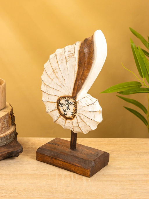 Набор сувенирный «Раковины», h=35 см, h=30 см, h=25 см, дерево, бежевый