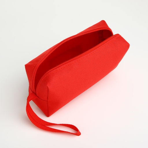 Цена за 2 шт. Косметичка дорожная на молнии, маленькая, с ручкой, красная