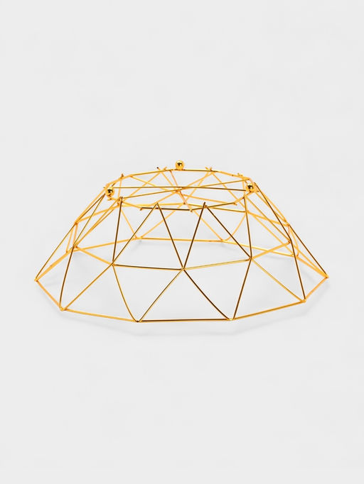 Ваза для фруктов «Доляна. Геометрия Голд», 25.5×27×10 см, золотистая