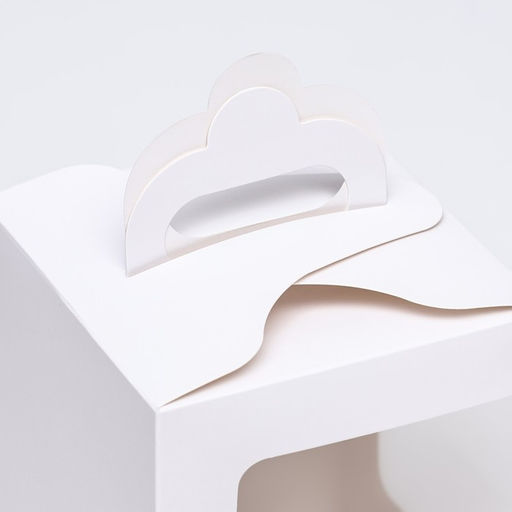 Цена за 2 шт. Коробка для пирожных и десертов, с окном, белая, 12.5×12.5×15 см