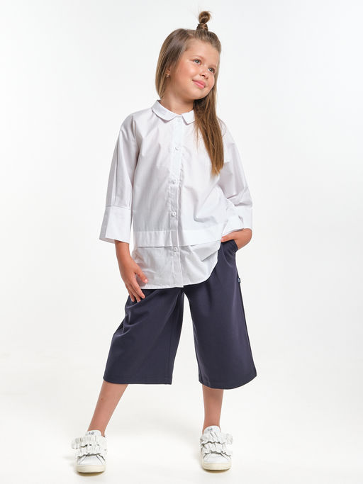 Рубашка для девочки подросткам школьная форма UD 7948 голубой - Mini maxi фото 5