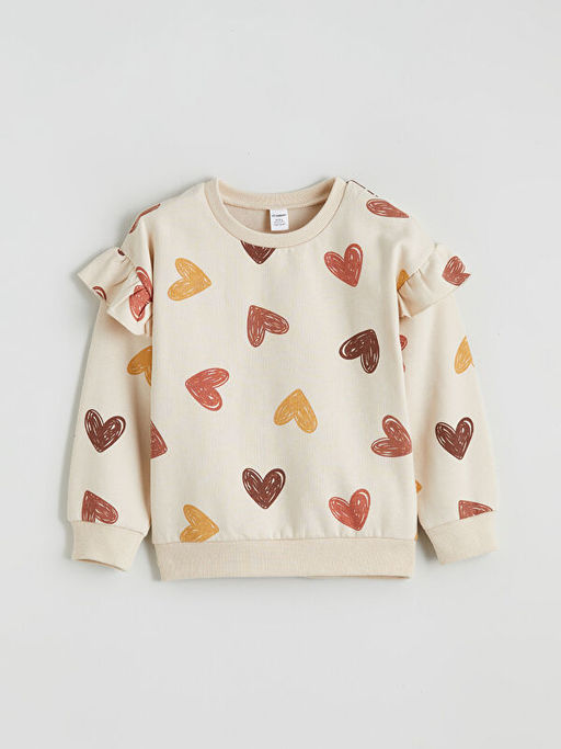 Bisiklet Yaka K?z ?ocuk Sweatshirt ve Tayt