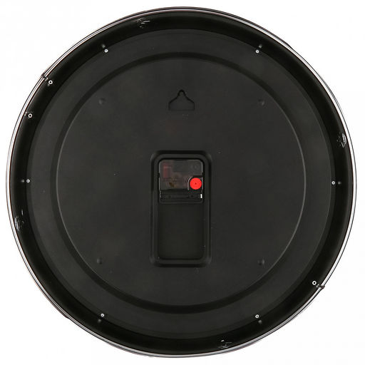 Часы настенные Гигант д41,5см, h6см, мягкий ход, циферблат фиолетовый полосатый; цифры арабские, серебряный; корпус пластик, серебряный; в коробке (Китай) - Домашняя мода фото 3