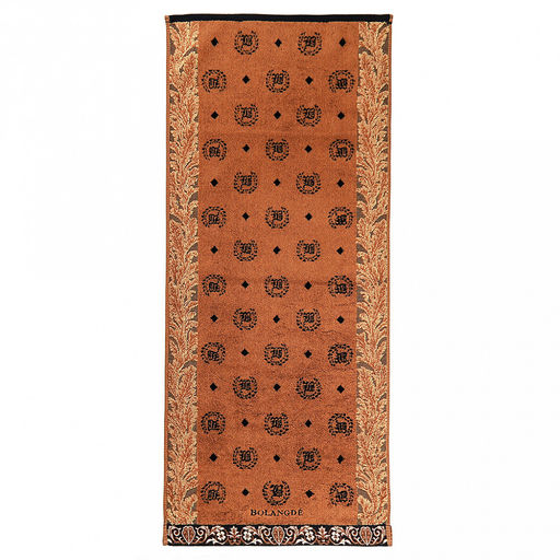 "Missoni-3027" Полотенце махровое 34х78см, плотность 375гр/м2, 100% хлопок, велюр, оранжевый, Bolangde (Китай)