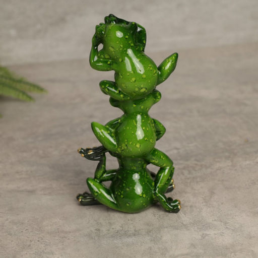 Фигурка Три лягушки 14 см / YX9055 /уп 32/Не вижу, не слышу, не скажу - Галеонтрейд фото 3