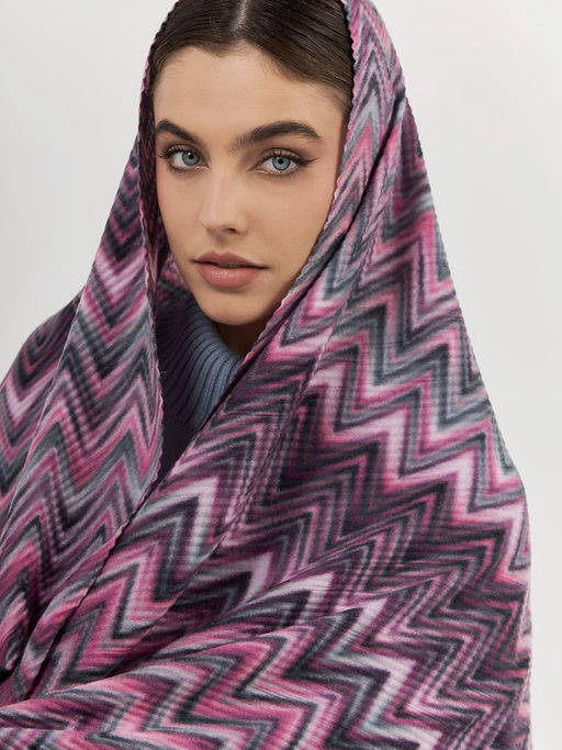 Большой, мягкий, тонкий и очень нежный двусторонний палантин с рисунком - Tantino фото 4