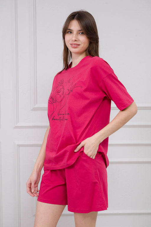 Пижама женская из кулирки Дива малина - Амадэль фото 8