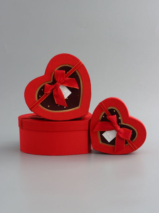 Набор подарочных коробок 3 в 1 сердца, 22?20?9; 18.5?17?7.5; 16?14?6 см